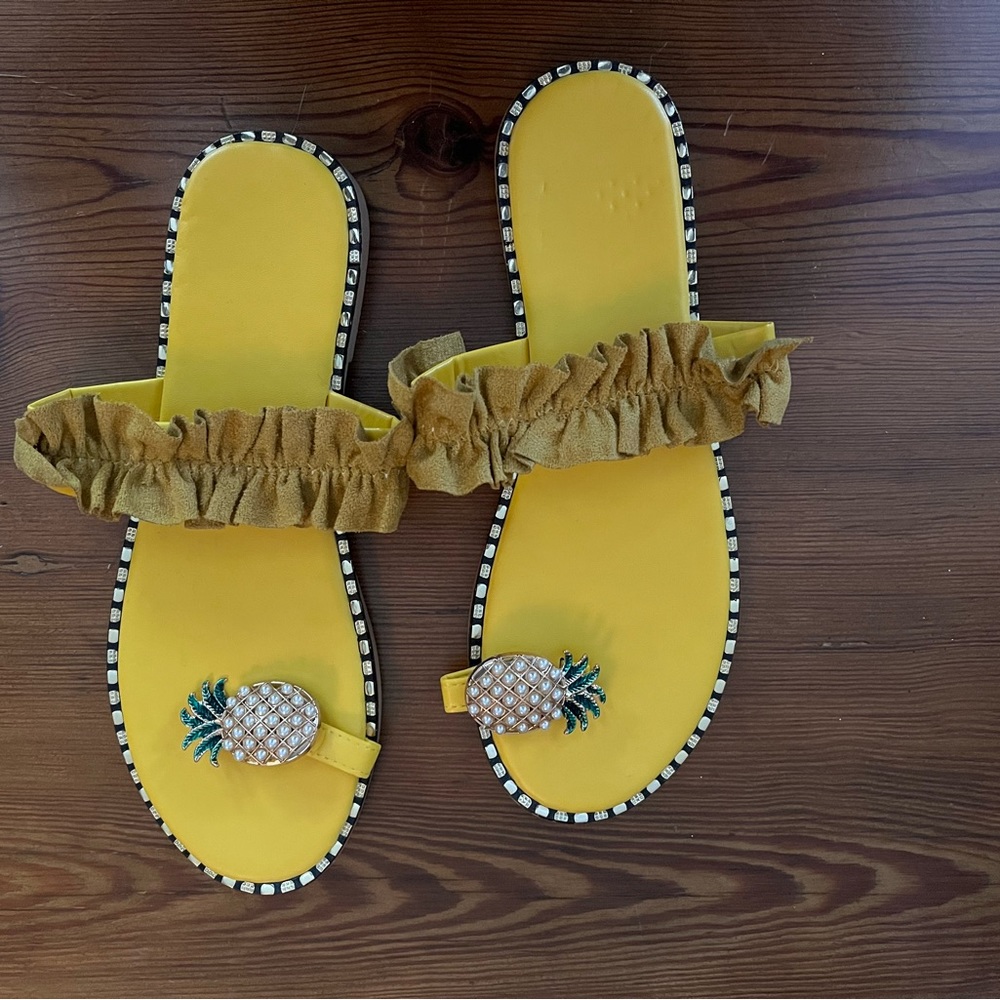 Pineapple Yellow Sandals